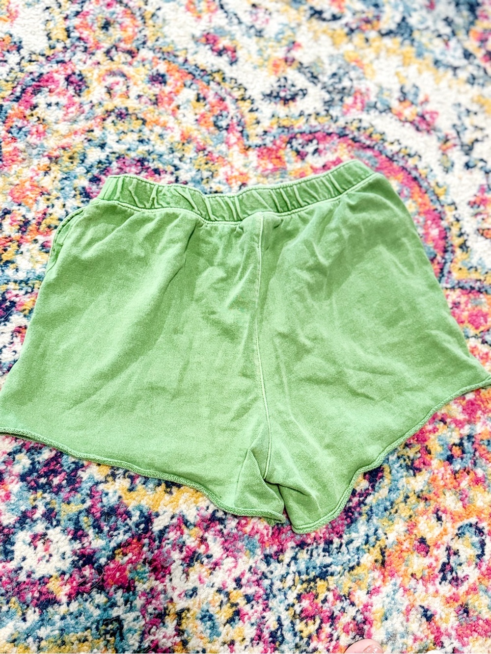 Universal Thread Green Terry Cloth Elastic Waist Shorts - Picture 4 of 4